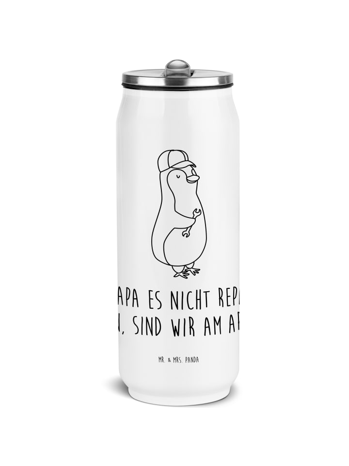 Trinkflasche Wenn Papa es nicht reparieren kann... in Weiß