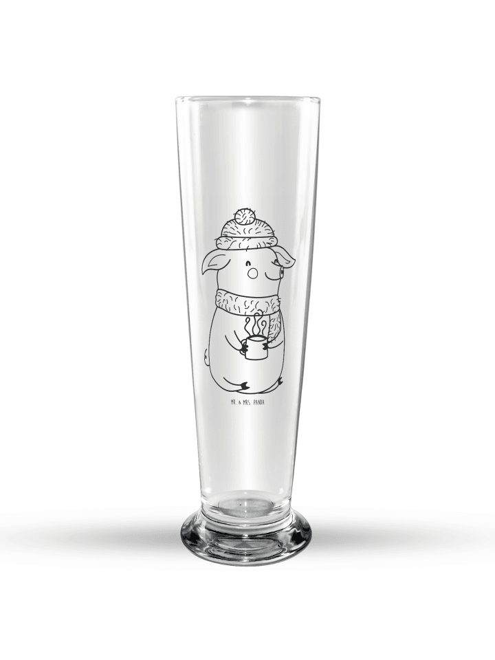 Bierbecher Schweinchen Glühwein ohne Spruch in Transparent