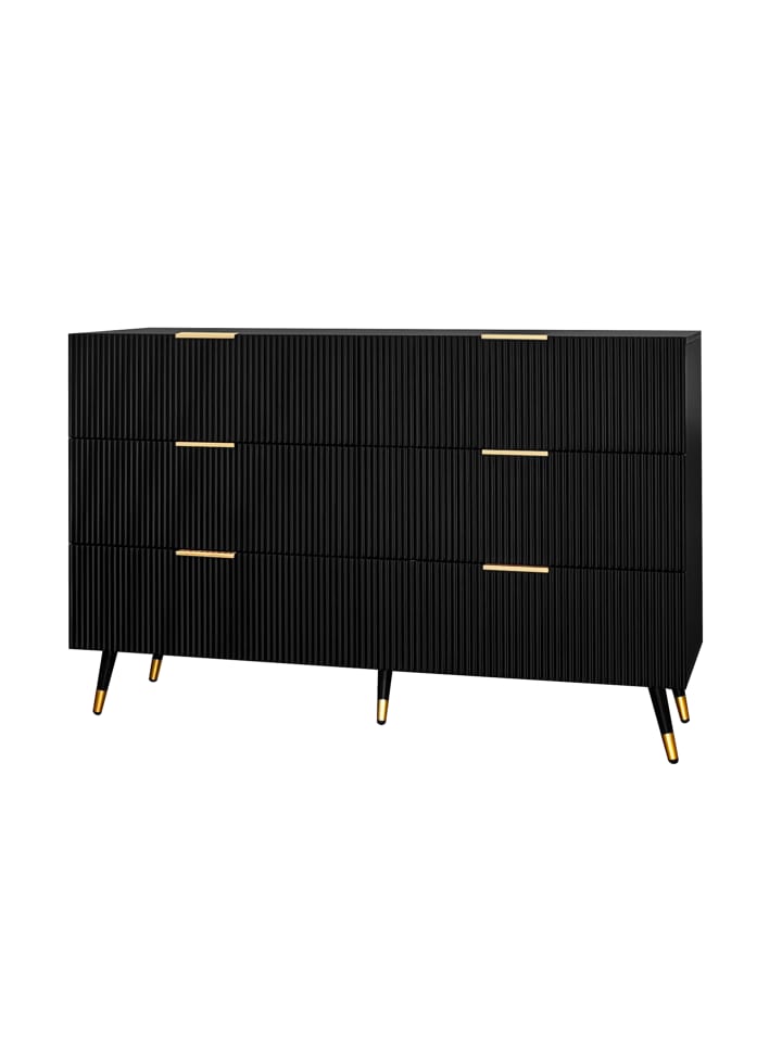 Sideboard in Schwarz mit Schubladen und viel Stauraum