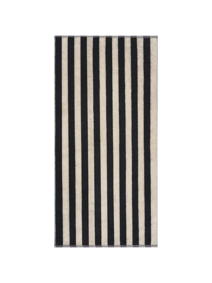 Cawö Handtücher Bold Streifen 6277 schwarz/beige - 93 in schwarz/beige - 93