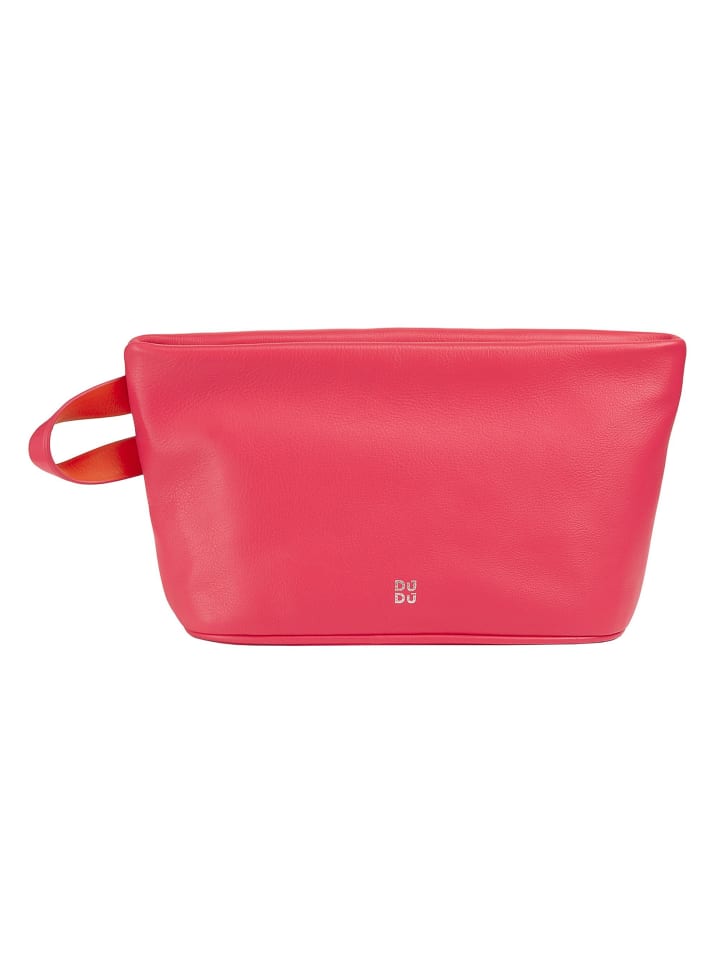 Fuerteventura Kosmetiktasche Leder 28 cm himbeere
