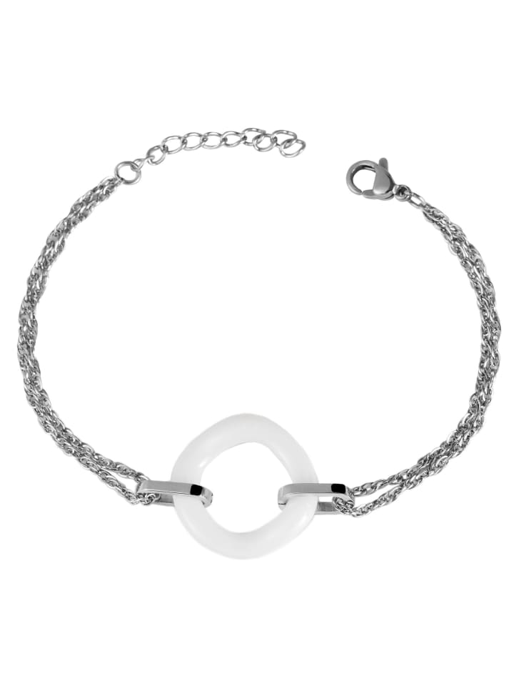 Damen Armband aus Edelstahl 16+3 cm in silber