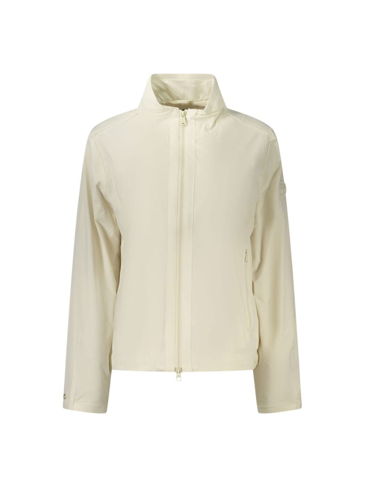 Weiß Nylon Damen Jacke