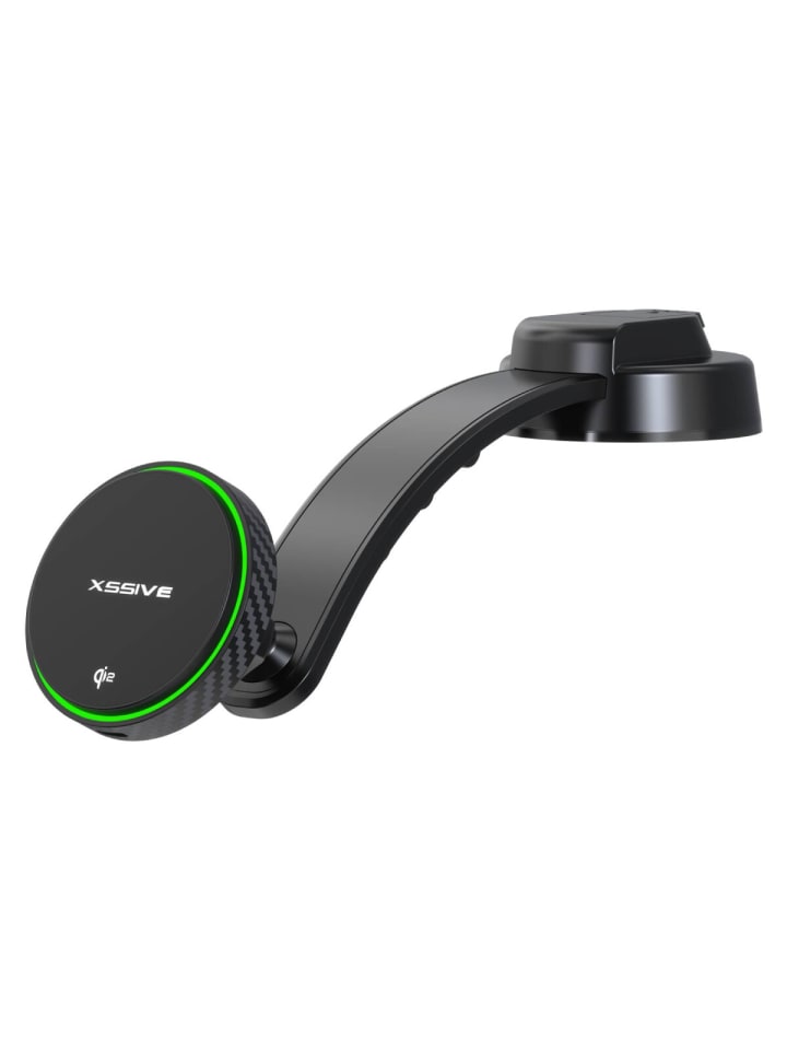 15W Magnetischer Wireless-Auto-Ladehalter mit Saugnapf in Grün