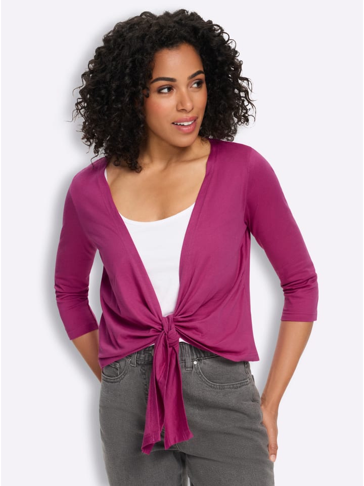 Shirtjacke in magenta