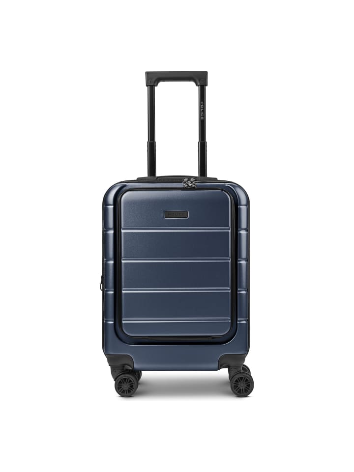 Dublin 4 Rollen Kabinentrolley S 54 cm Laptopfach mit Dehnfalte dark blue