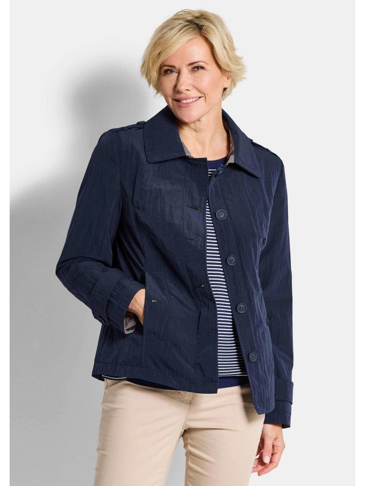 Übergangsjacke mit Crash-Optik in marine