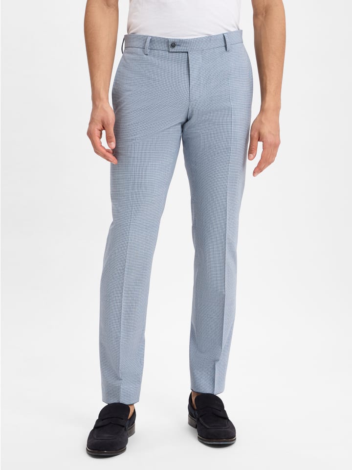 Anzughose Mitch in blau hellblau - 0001
