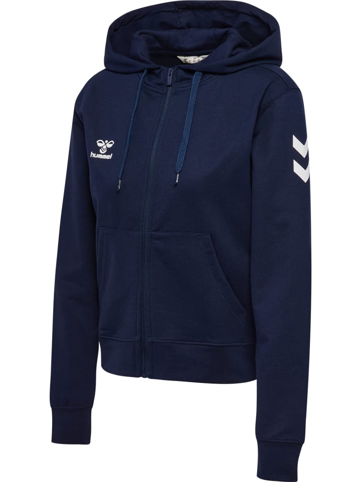 Reißverschluss Kapuzenpullover Hmlgo Damen in MARINE