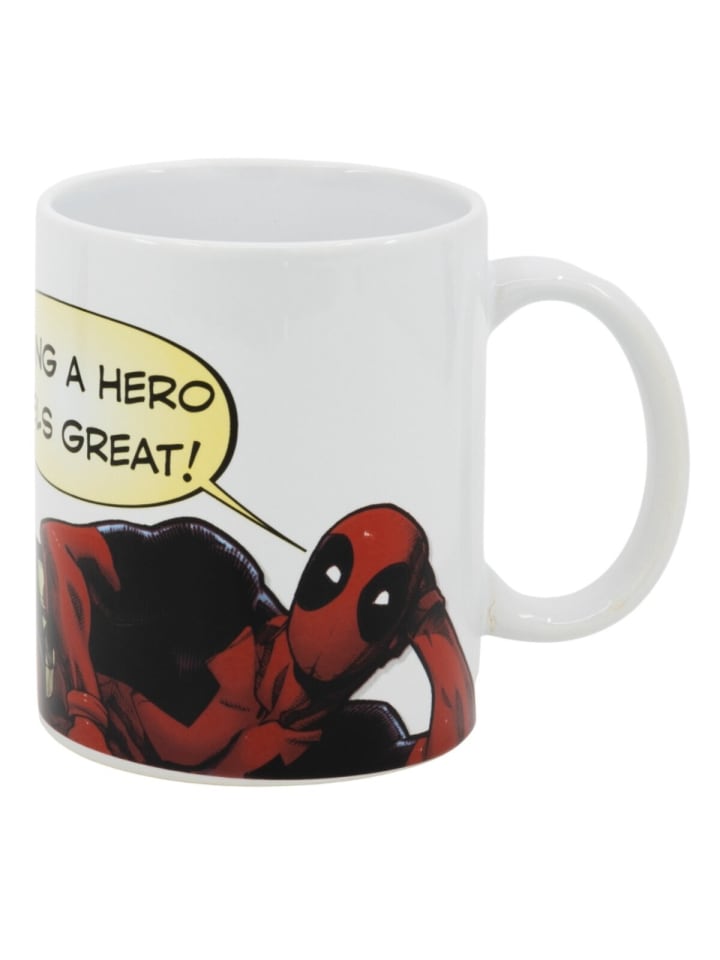Tasse 325ml Marvel Keramikbecher im Geschenkset mit Witz