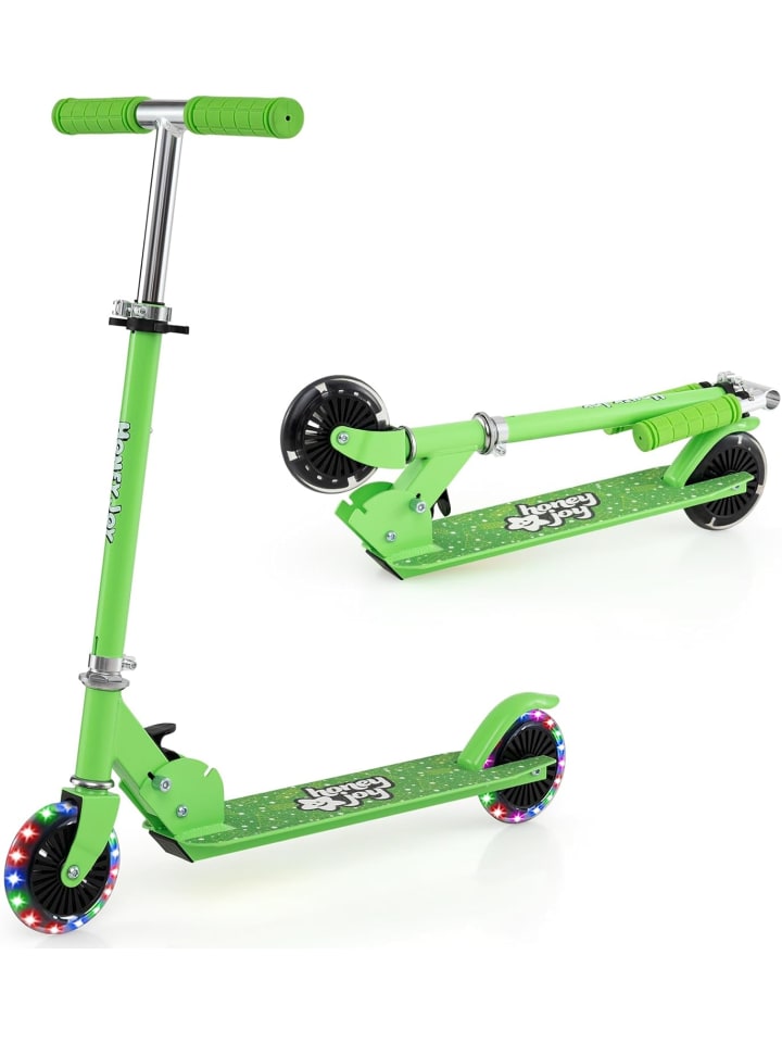 Scooter mit LED-Räder ab 3 Jahren in Grün