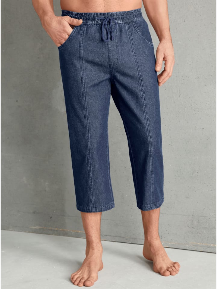 3/4-Hose in blue-stone-washed