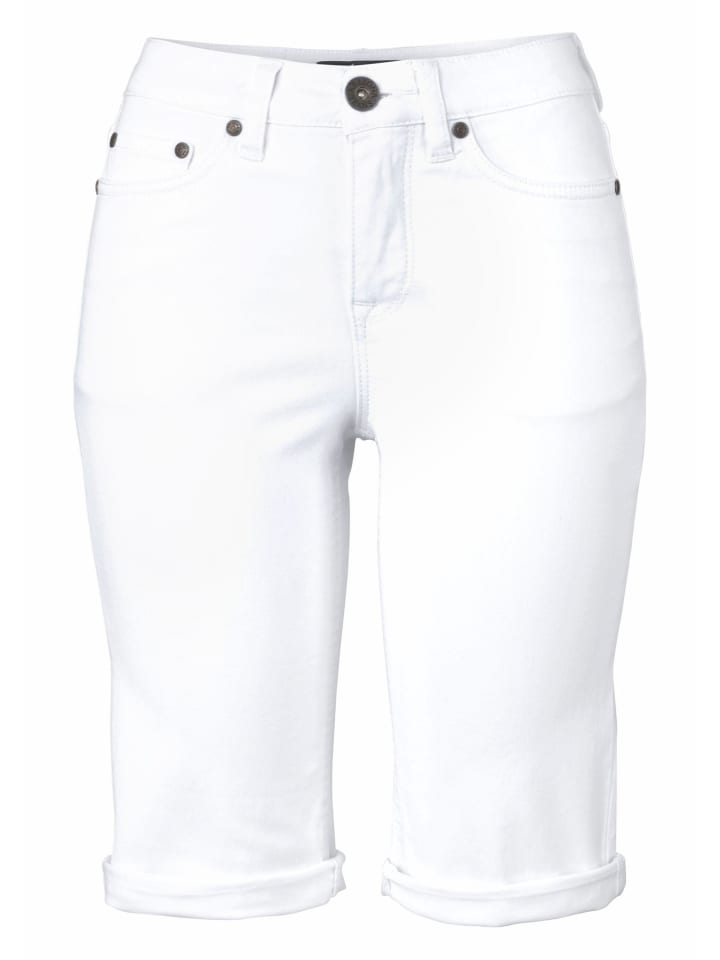 Jeansbermudas in weiß