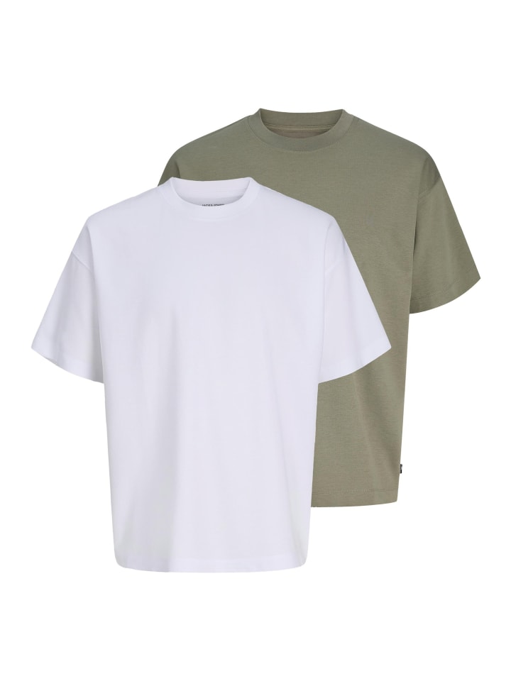 T-Shirt Barron Tee in Weiß / grün