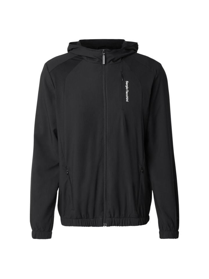 Track Jacket in black/white