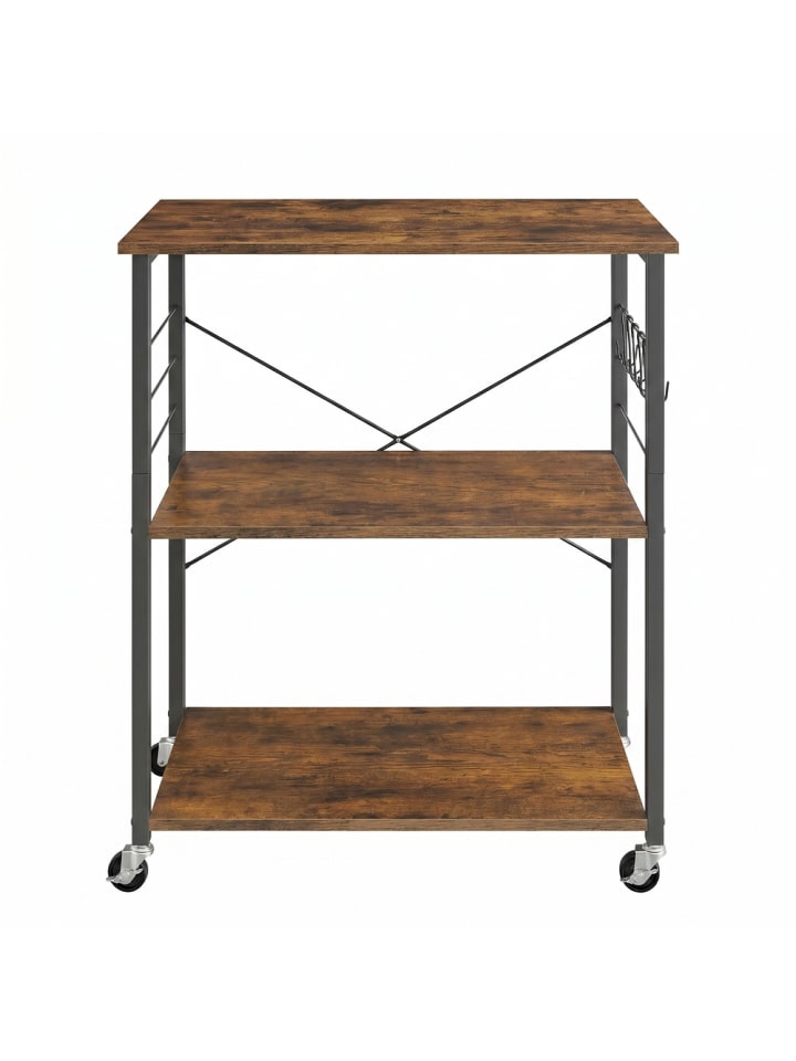 Servierwagen Barnet in Braun-Schwarz - (B)80 x (H)89 x (T)40 cm
