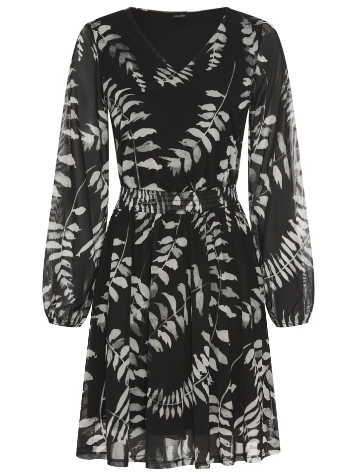 Meshkleid in schwarz-grün