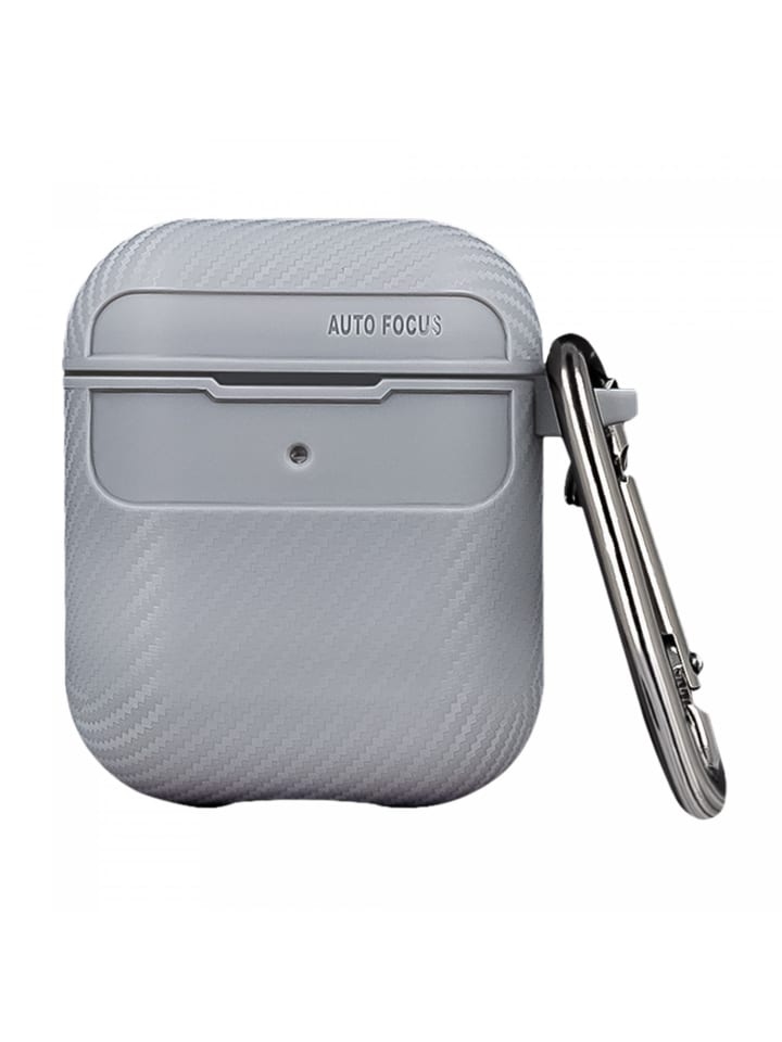 Kopfhörerhülle Carbon Etui kompatibel mit AirPods in Schwarz