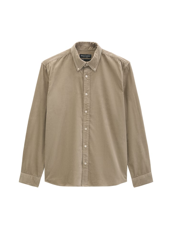 Cord-Hemd regular in Charleston Gray