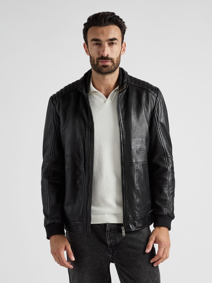 Lederblouson 3102164 in schwarz