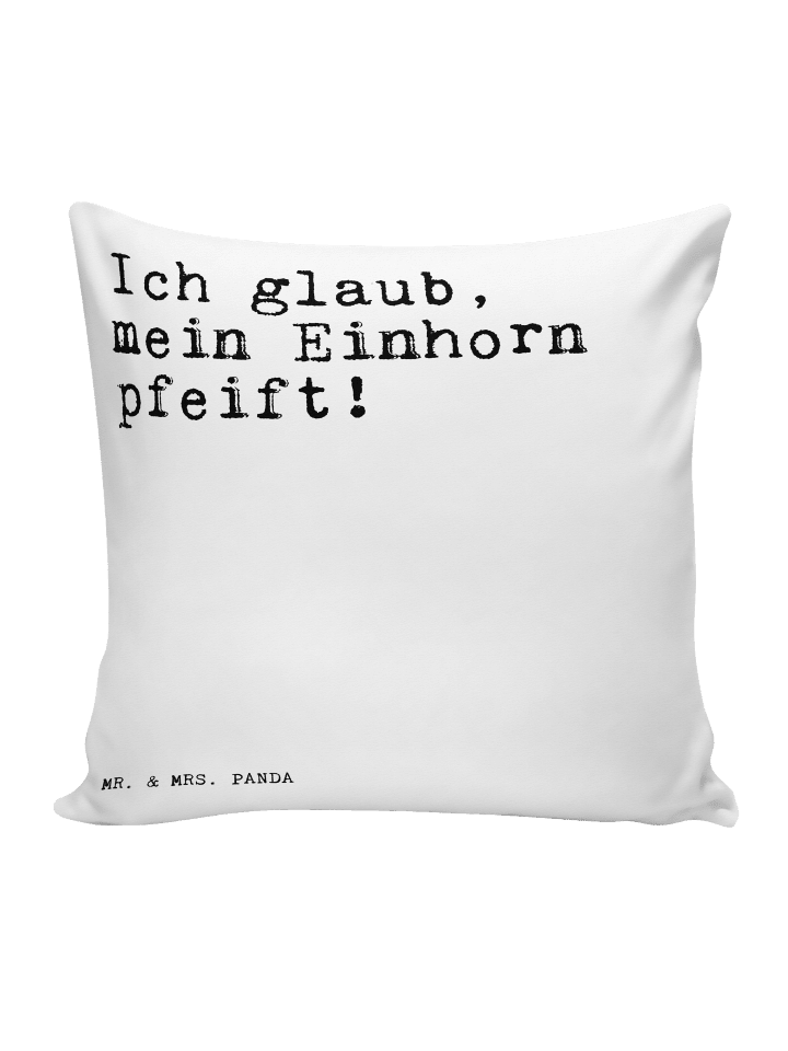 Lounge Kissen Ich glaub, mein Einhorn... mit Sp... in Weiß