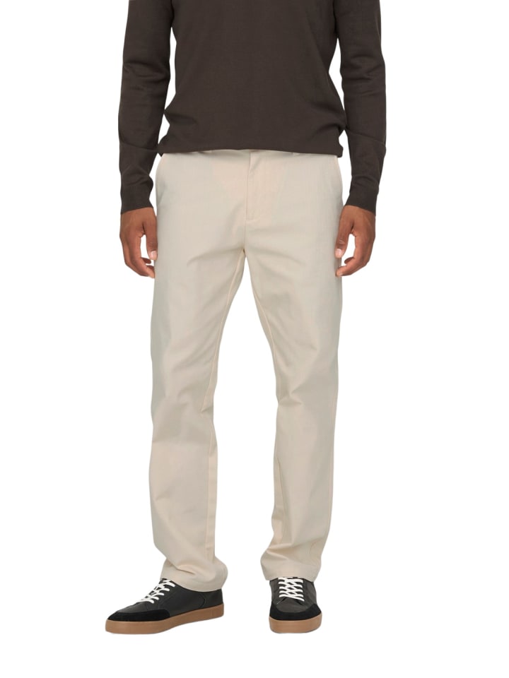 Stoffhose / Chino ONSEDGE-ED 0073 comfort/relaxed in Beige