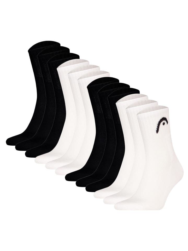 Socken 12er Pack in 2xSchwarz/2xWeiß