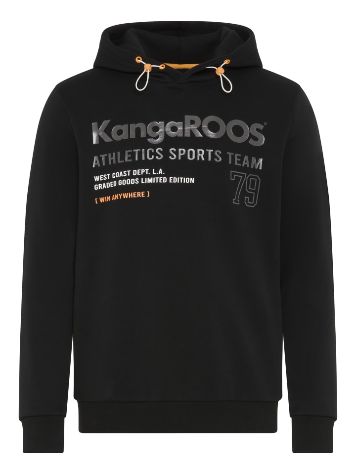 Kapuzensweatshirt in schwarz