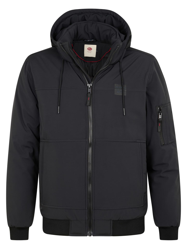Bomberjacke mit Kapuze ironvalley in Schwarz