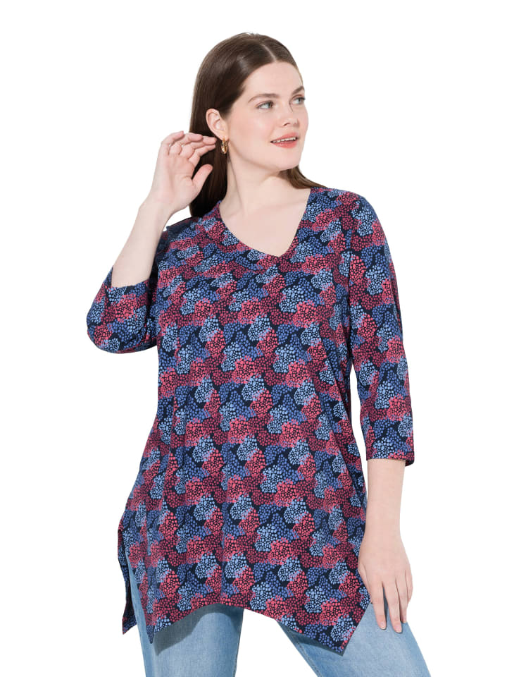 Longshirt in dunkel kirschrot