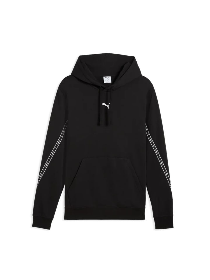 Tape Hoodie Sweatshirt in schwarz