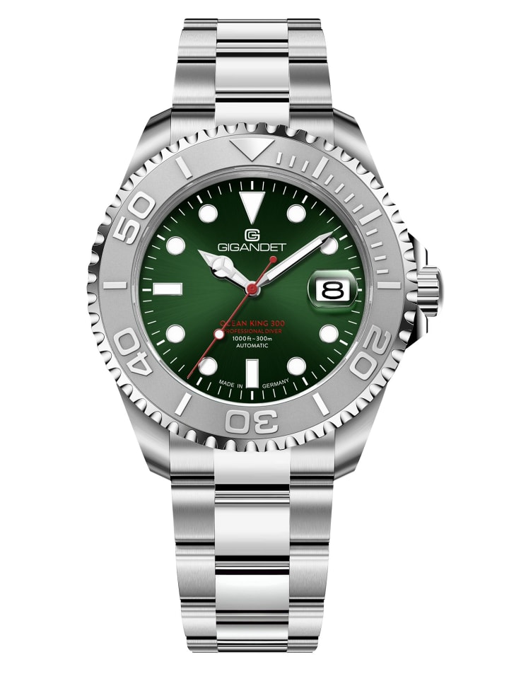 Automatikuhr "Ocean King" in Silber/Grün