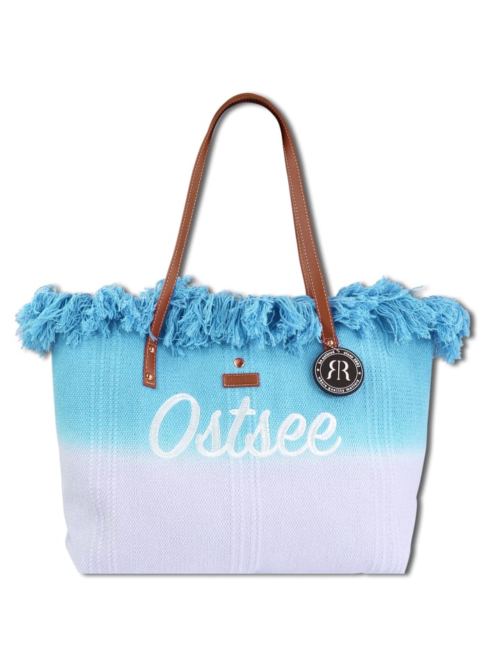 Robin Ruth Schultertasche hellblau, natur ca. 48cm