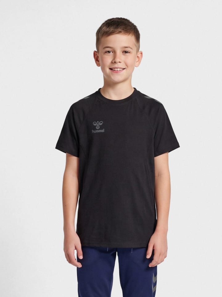 T-Shirt Hmlcima Kinder in BLACK MELANGE