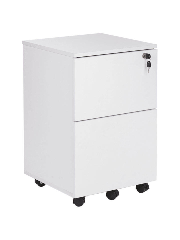 Büroschrank JOHNSON in Weiß/Schwarz - (W) 40 x (H) 62 x (L) 40 cm