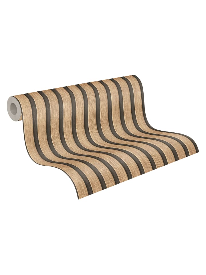 Tapete Wooden panel Beige