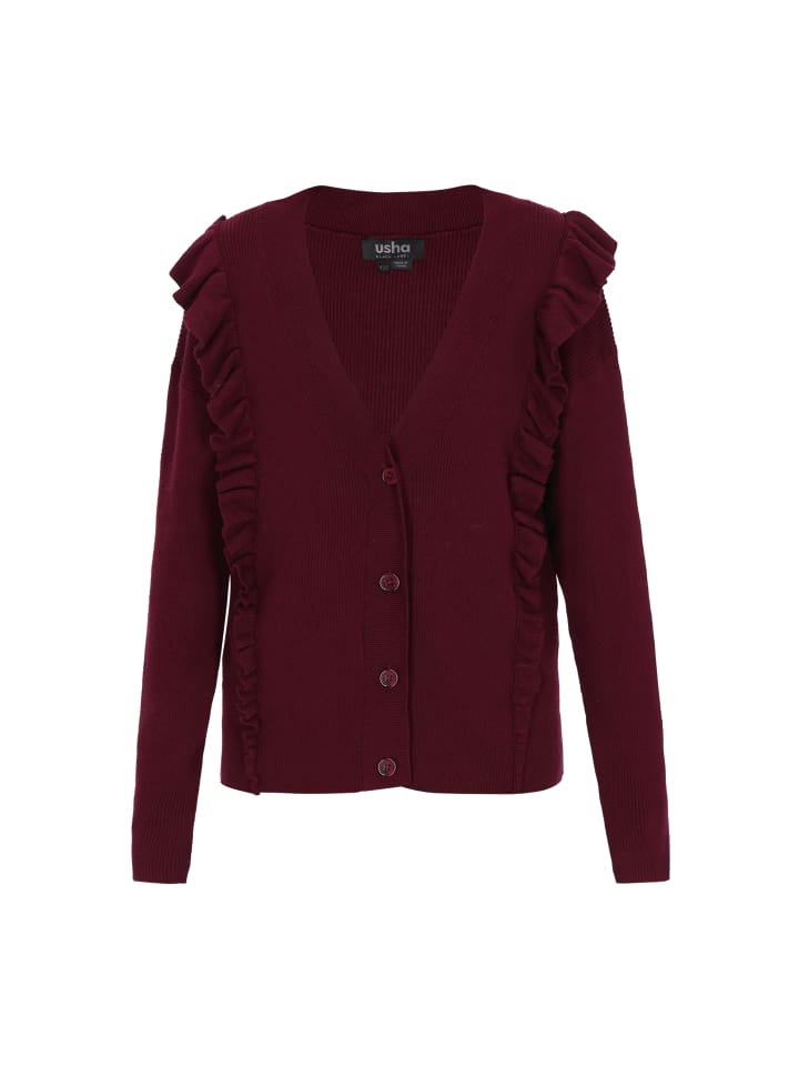 Women Cardigan in burgundy