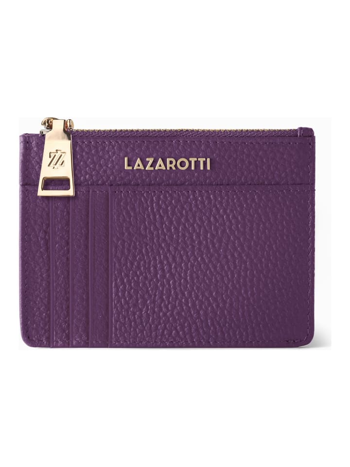 Bologna Leather Schlüsseletui Cardholder Leder 11,5 cm mit Air Tag Fach purple