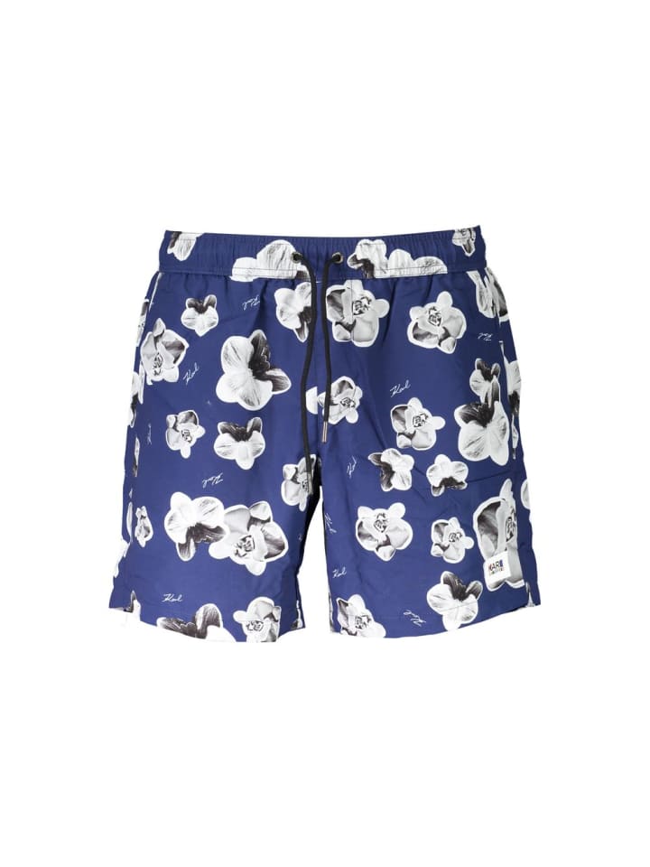 Blau Polyester Herren Bade Boxershorts