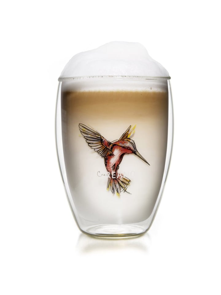 Thermoglas "Hummi" in Rot - Glas 250ml 