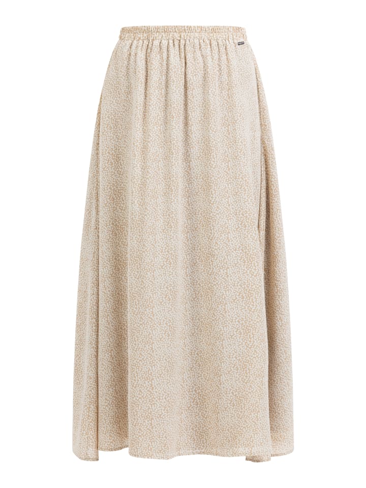 Damen Maxirock in Hellbeige Weiss