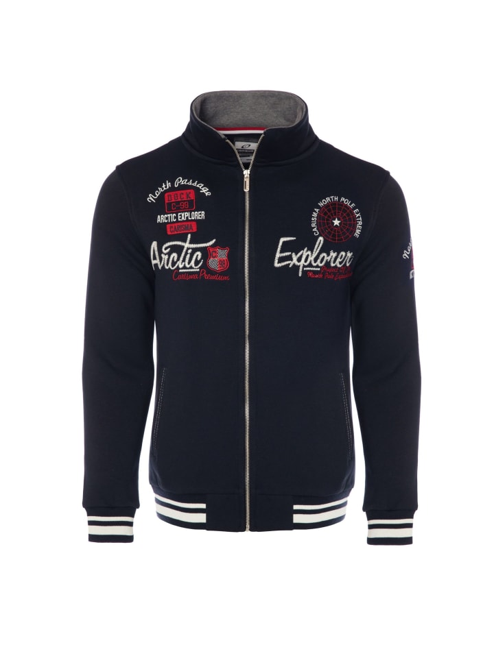 Sweatjacke in Navy