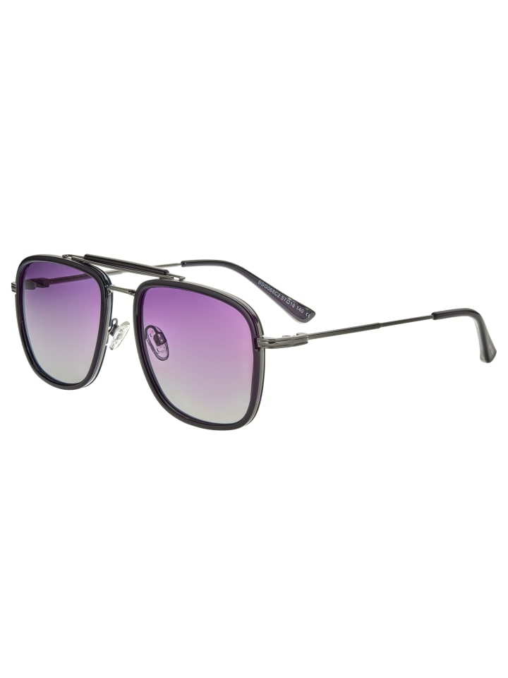 Polarisierte Sonnenbrille "Flyer" in Schwarz/Schwarz