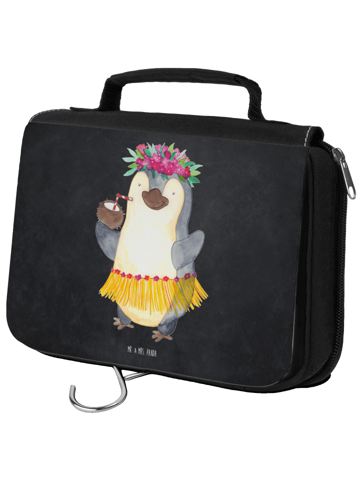 Waschtasche Pinguin Kokosnuss ohne Spruch in Kreidetafel