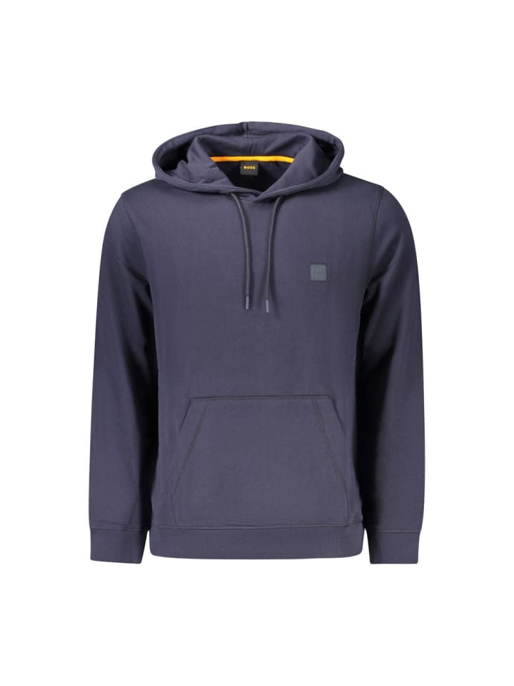 Blau Baumwolle Herren Hoodie