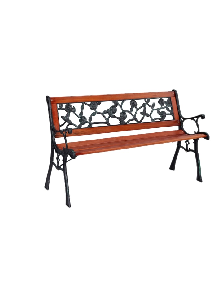 Gartenbank in Braun/ Grün - (B)125 x (H)73 x (T)52,5 cm