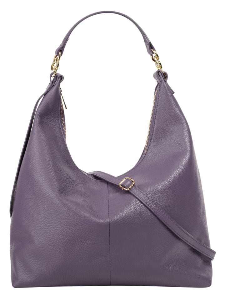 Shopper echt Leder in violett