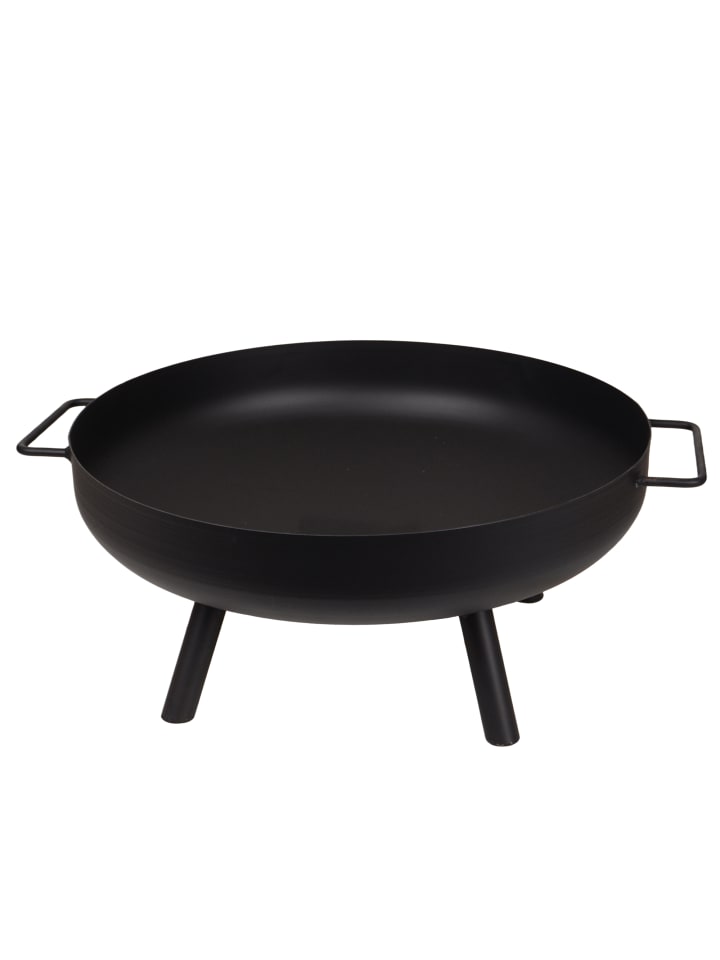 Feuerschale "Arno" Metall, schwarz in Schwarz