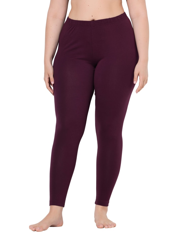 Leggings in dunkel weinrot