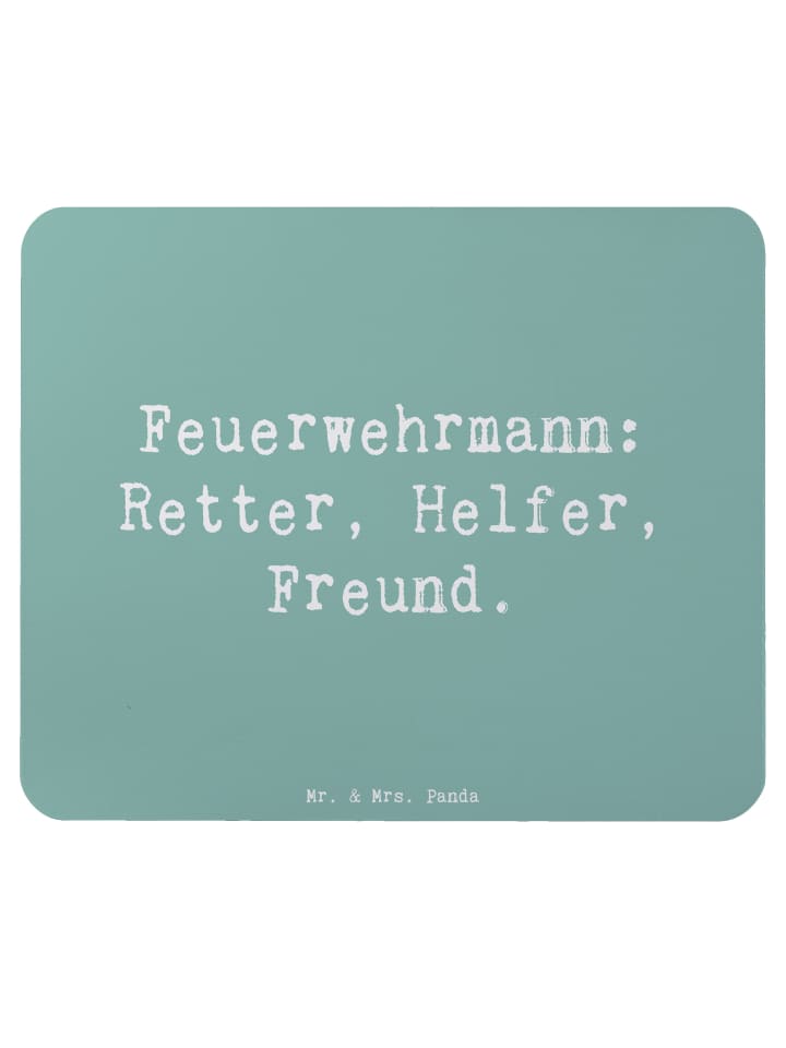 Mouse-Pad Spruch Feuerwehrmann Rettungsheld mit... in Meeresbrise